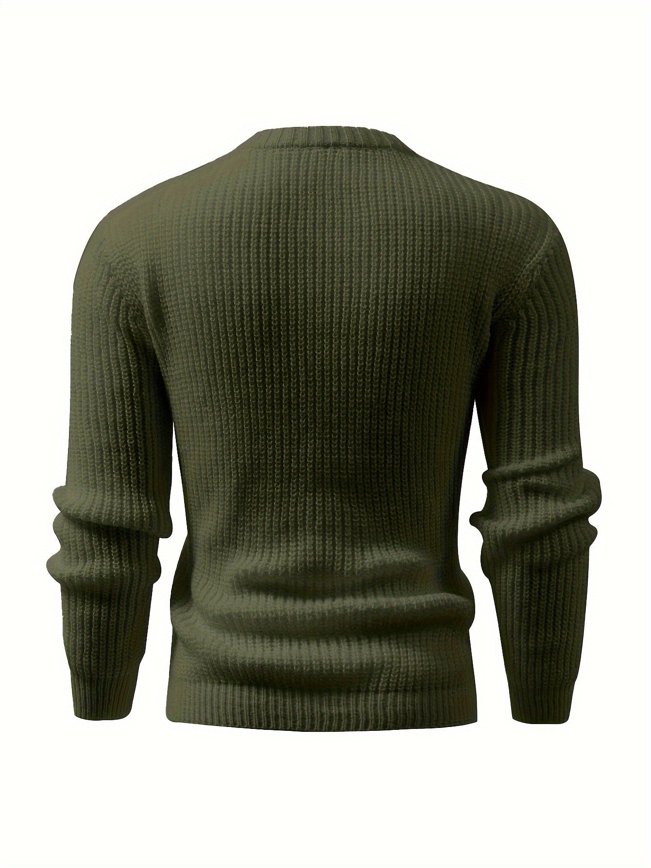 High Stretch Solid Color Cable Knit Sweater