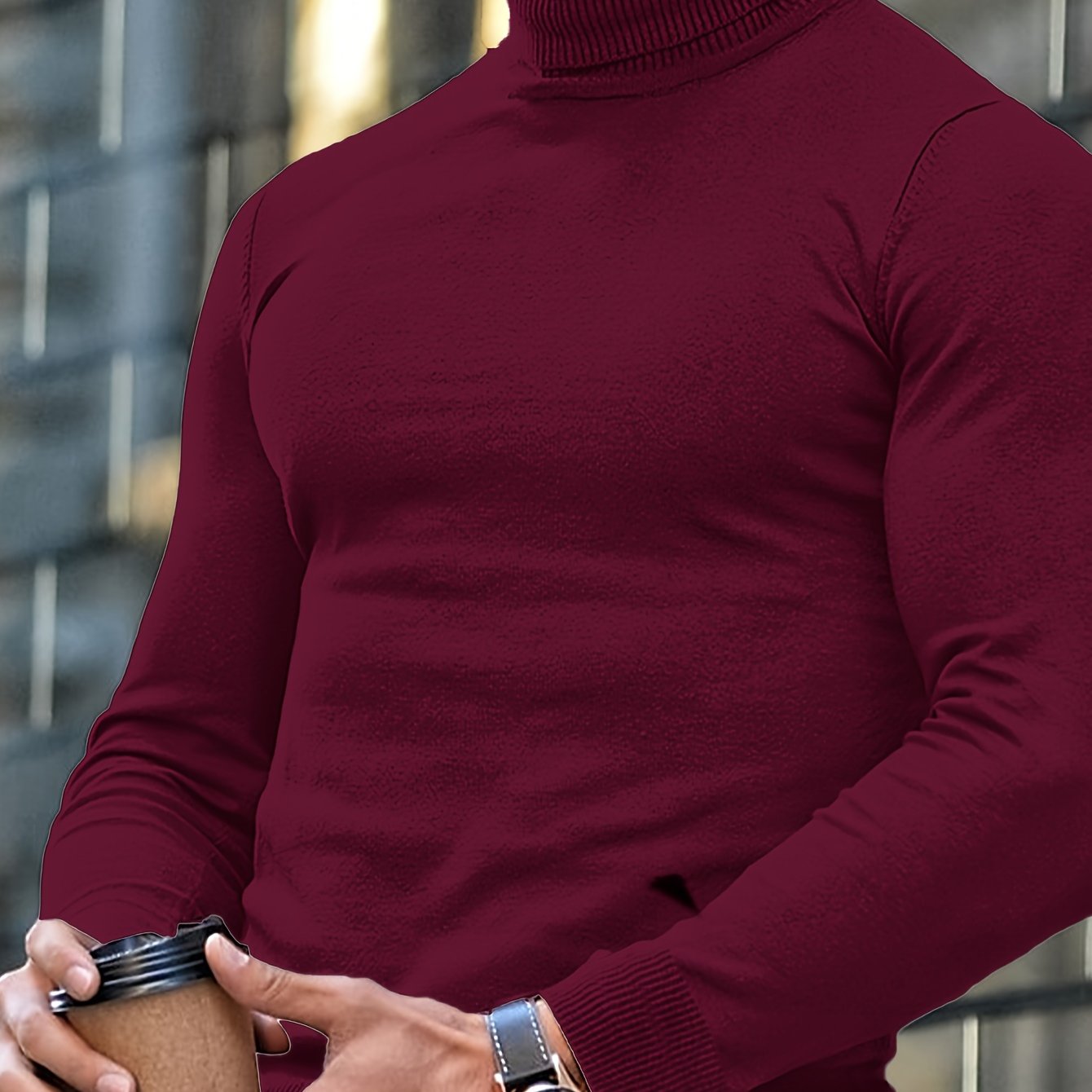 Men's Classic Turtleneck Sweater - Chic Autumn/Winter Top