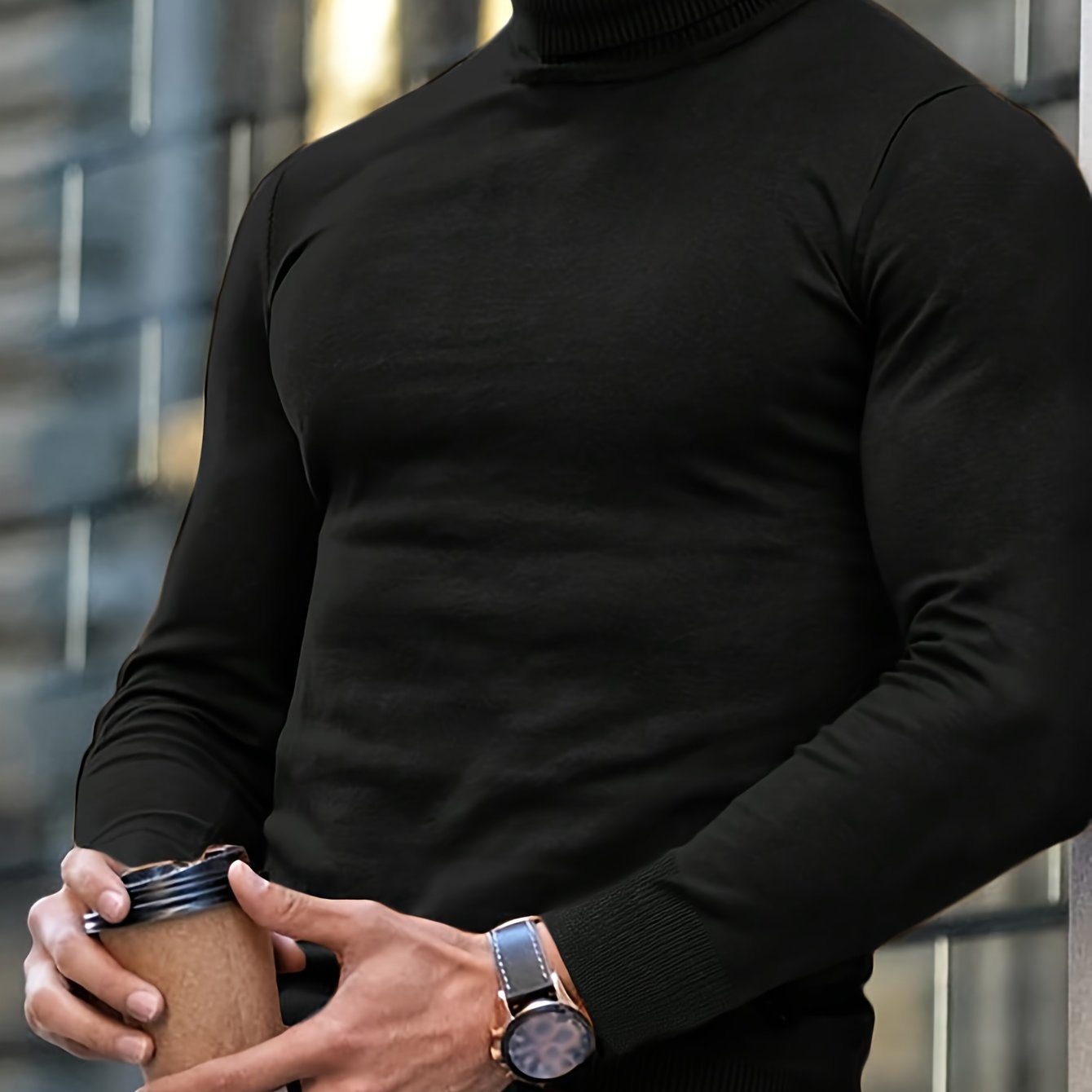 Men's Classic Turtleneck Sweater - Chic Autumn/Winter Top