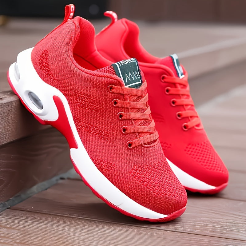 Women's Air Cushion Running Sneakers - Breathable Low Top Walking Trainers