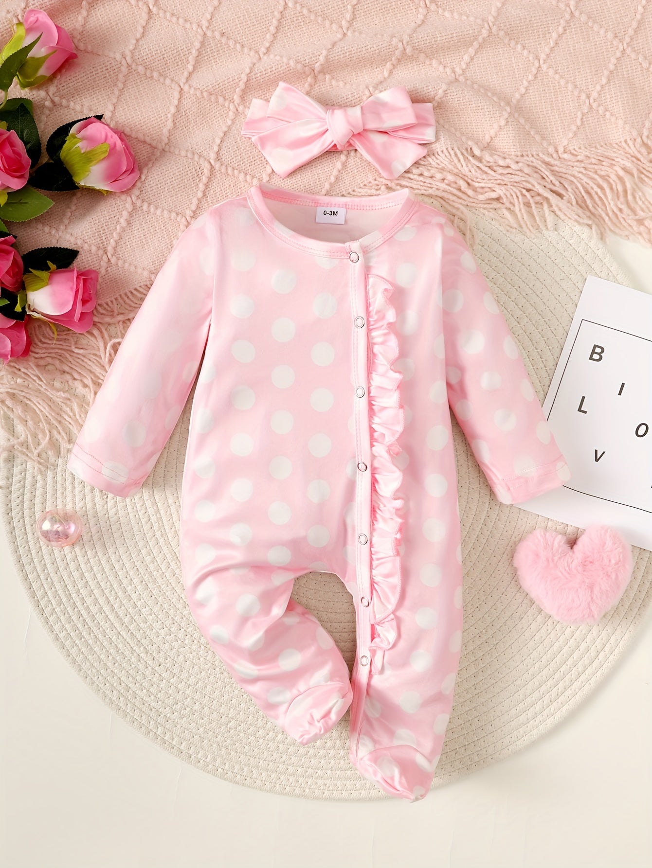 Infant Floral Long Sleeve Romper - Cute Outdoor Outfit