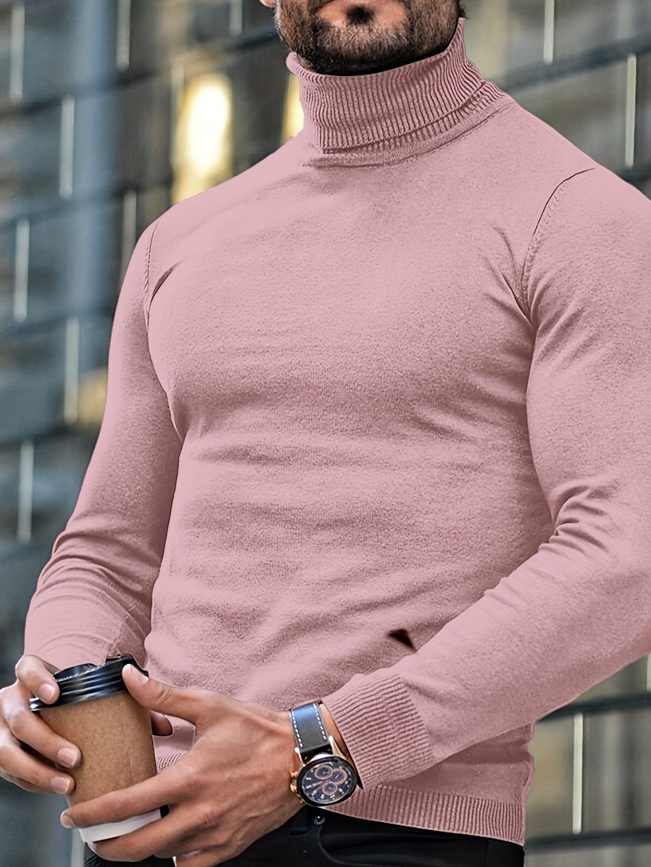 Men's Classic Turtleneck Sweater - Chic Autumn/Winter Top