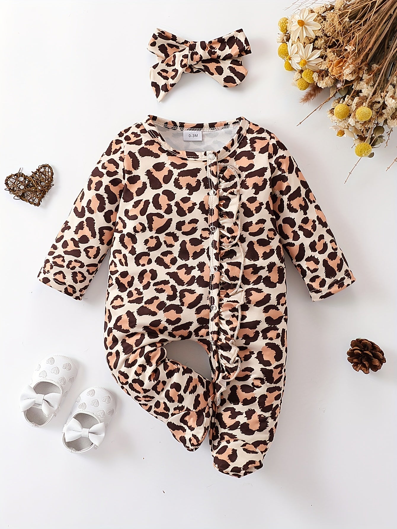 Infant Floral Long Sleeve Romper - Cute Outdoor Outfit