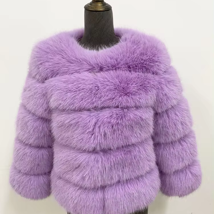 Elegant Faux Fur Mink Coat – Fluffy Black Jacket, Warm & Stylish