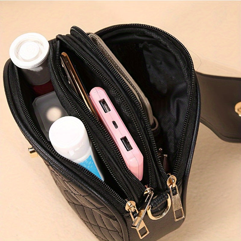 Large Capacity Fashion Crossbody Bag - Trendy Versatile Sling Bag with Random Zipper Direction