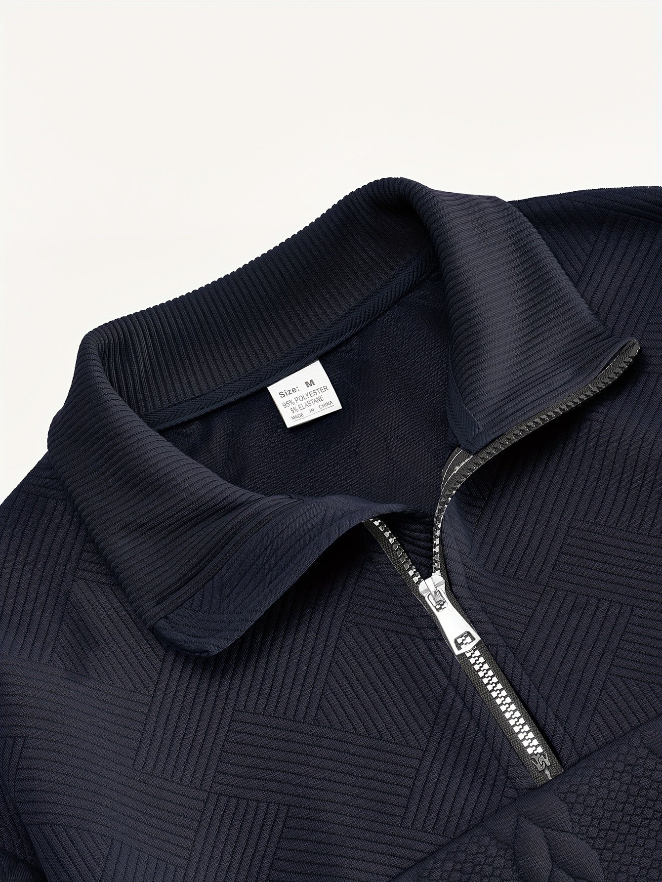 Men's Striped Zip-Up Collared Sweatshirt