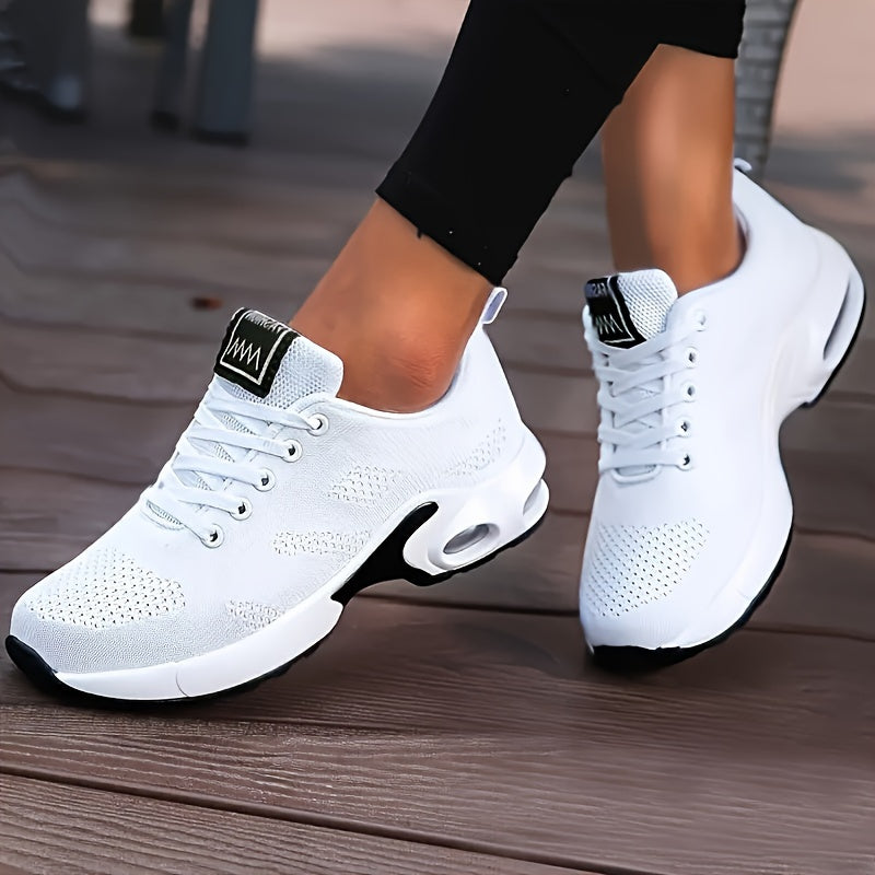 Women's Air Cushion Running Sneakers - Breathable Low Top Walking Trainers