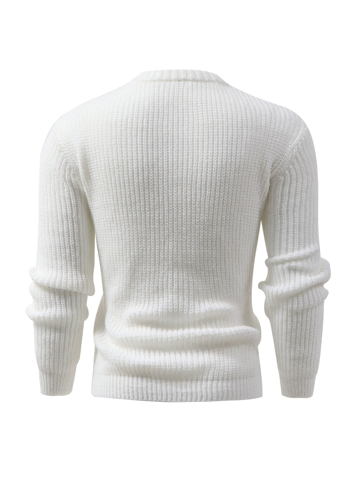 High Stretch Solid Color Cable Knit Sweater