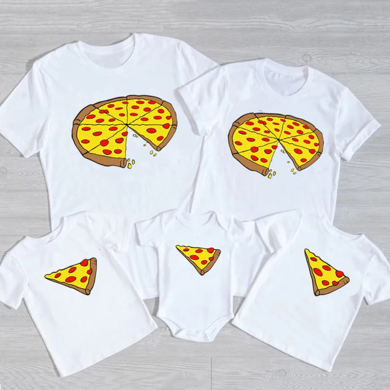 Pizza Party Family Matching Outfits - Fun Printed T-Shirts & Baby Bodysuits