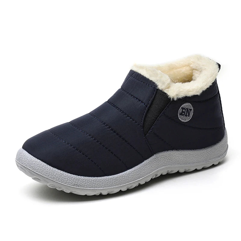 Cozy Fur-Lined Winter Boots - Waterproof Snow Ankle Boots for Women