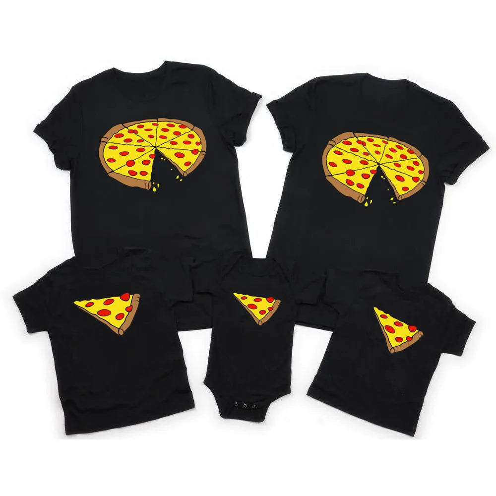 Pizza Party Family Matching Outfits - Fun Printed T-Shirts & Baby Bodysuits