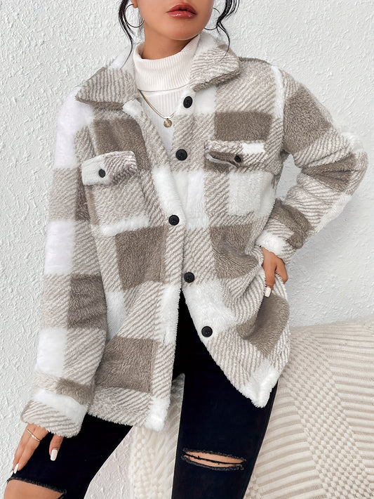 Plaid Luxe Fleece Jacket