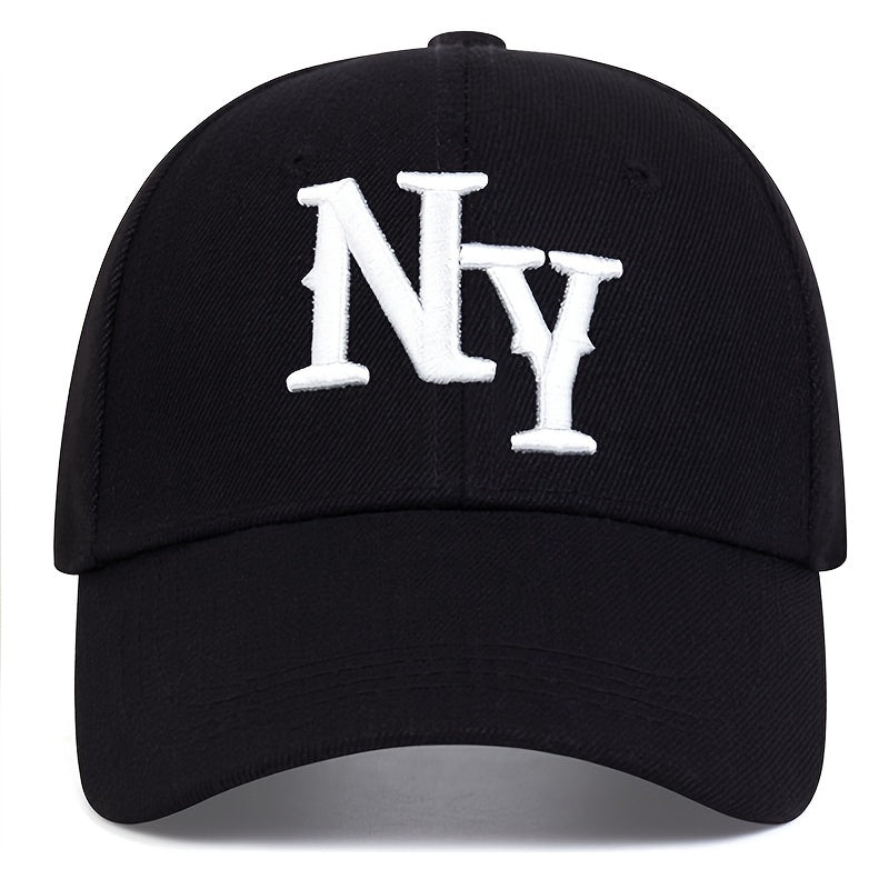 NY Embroidered Baseball Cap - Adjustable Sun Protection Hat for Leisure & Travel