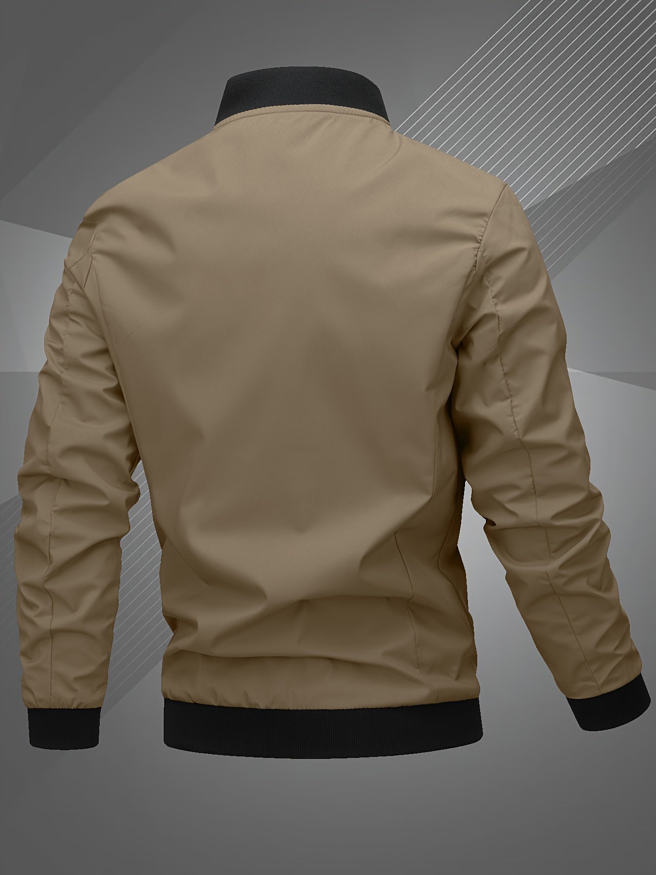 Men's Letter Embroidered Bomber Jacket - Casual & Trendy Bestseller