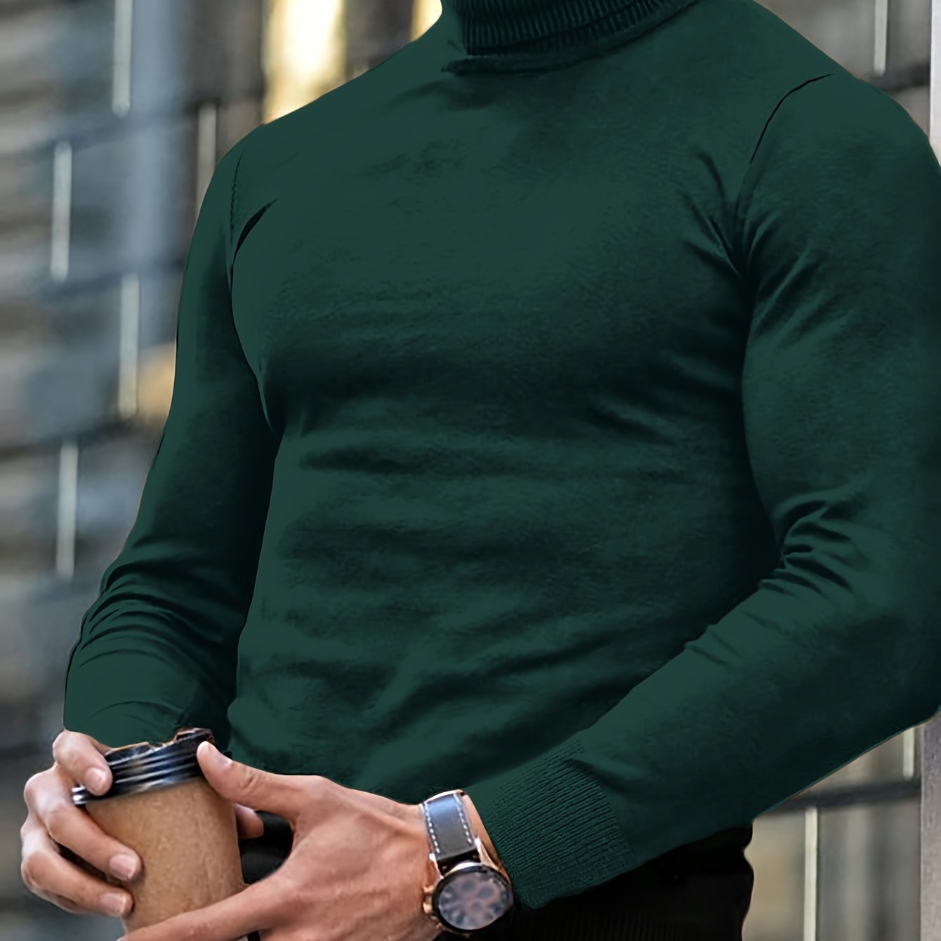 Men's Classic Turtleneck Sweater - Chic Autumn/Winter Top